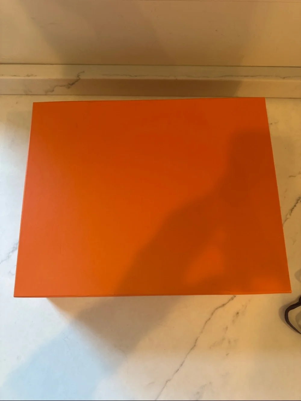 Hermès Orange Gift Box with Black Ribbon 11.5x14x4.5